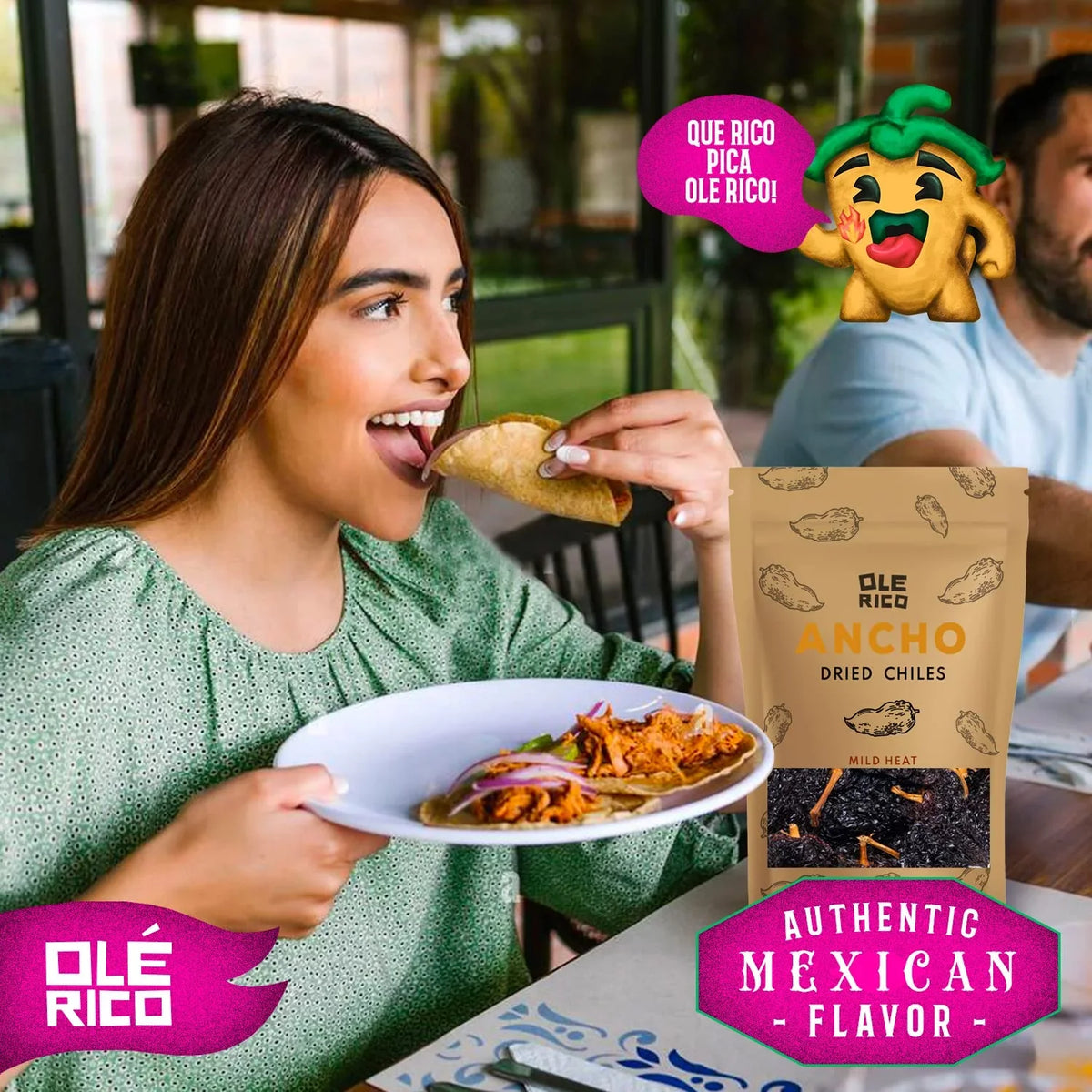 OLÉ  - Dried Chile Peppers 3 Pack Bundle (12 oz Total) - Ancho Chiles, Guajillo Chiles and Arbol Chiles - The Spicy Trio - Great For Mexican Recipes - Packaged In Resealable Bags