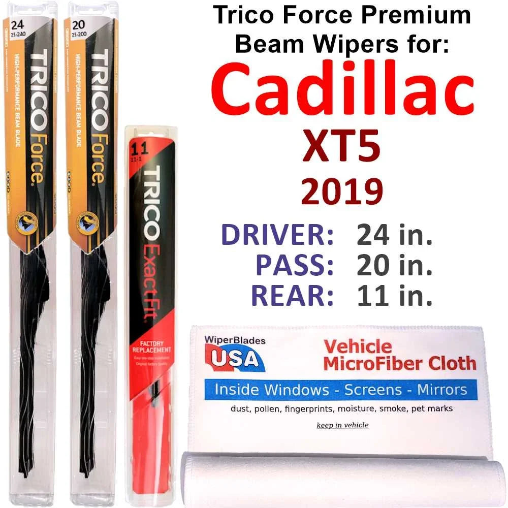 2019 Cadillac  Premium Performance Beam Wipers (Set of 3) w/Rear Wiper