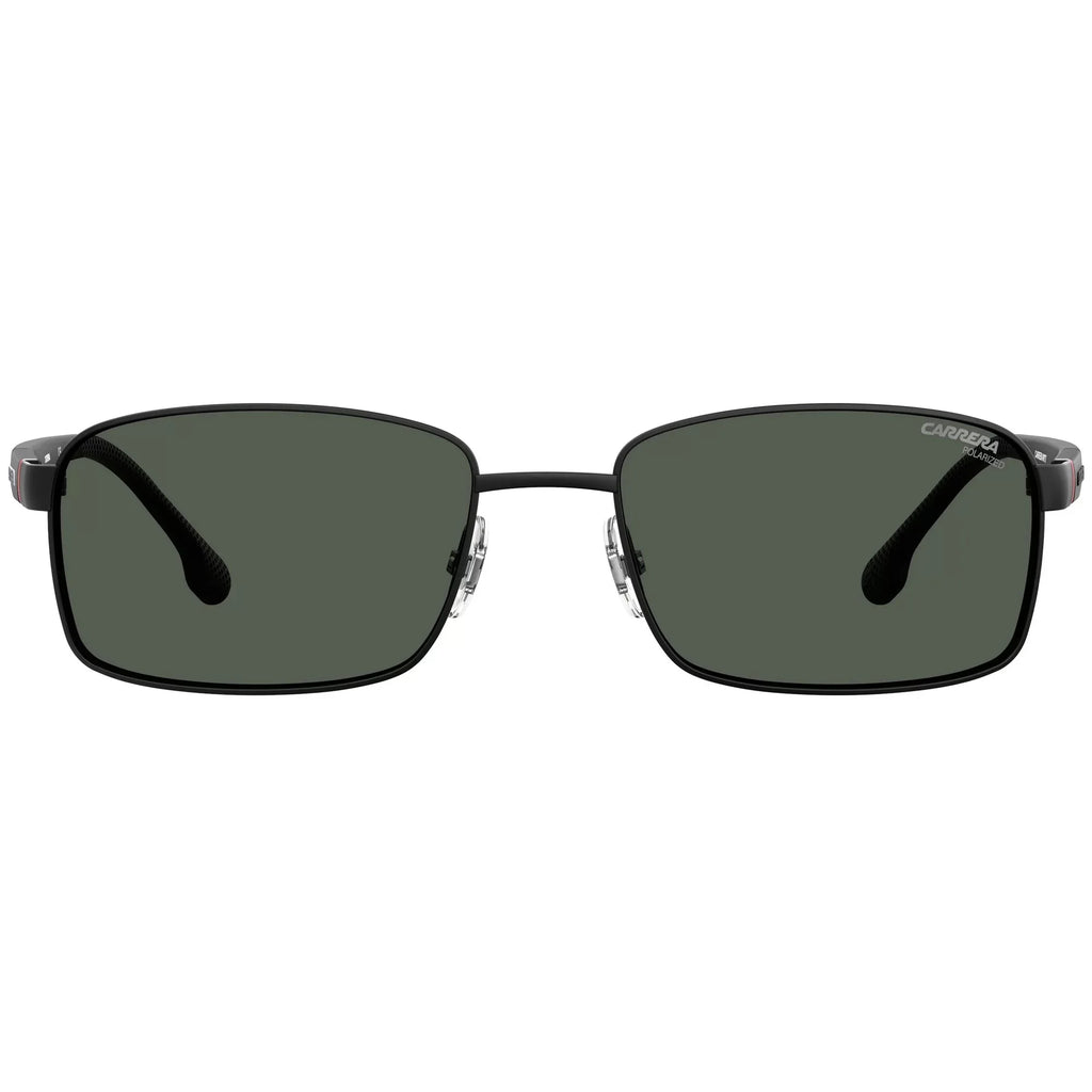 Carrera Men's 8037/ Rectangular Sunglasses, Black/Polarized Gray, 58mm, 18mm