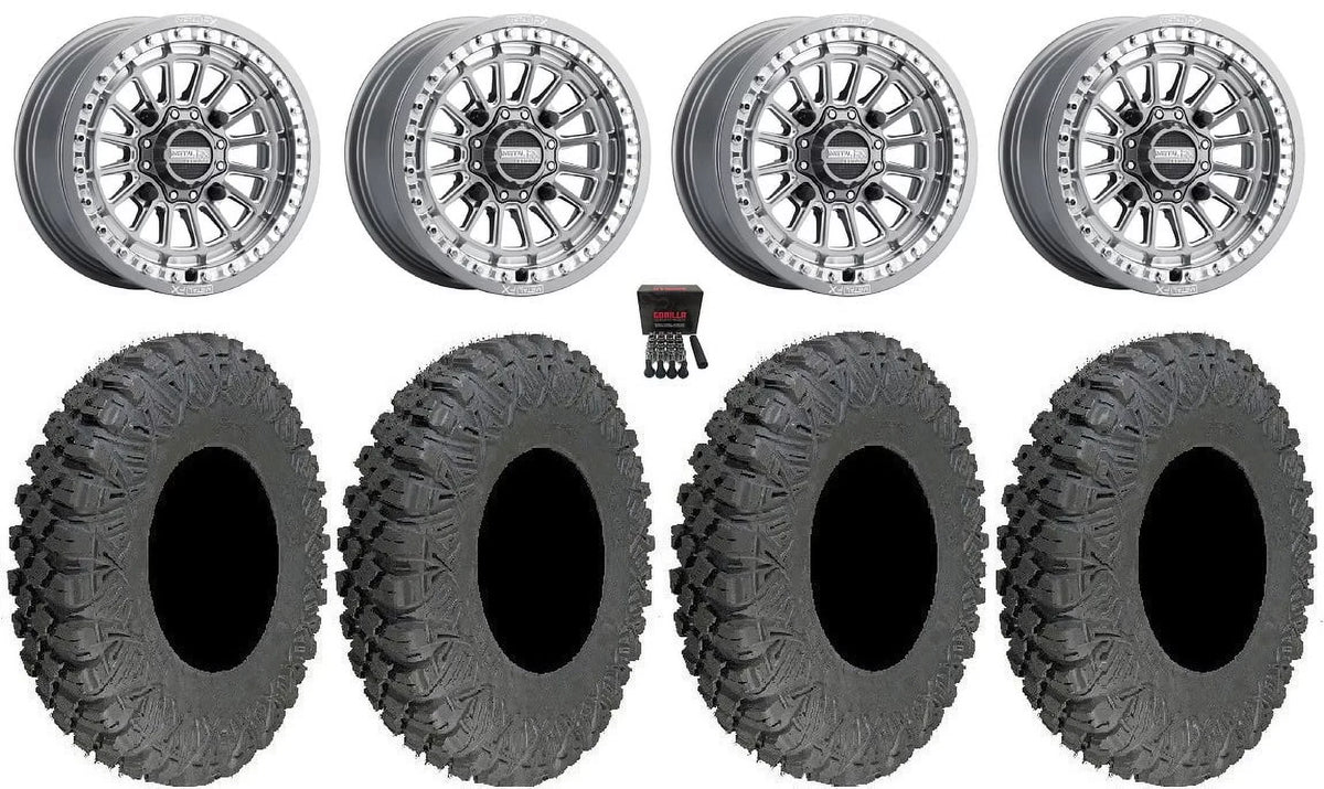 MetalFX Delta Bdlk  15" Wheels Gm 33" Race Soft Tires Can-Am Maverick  / Honda Pioneer 1000 / Talon