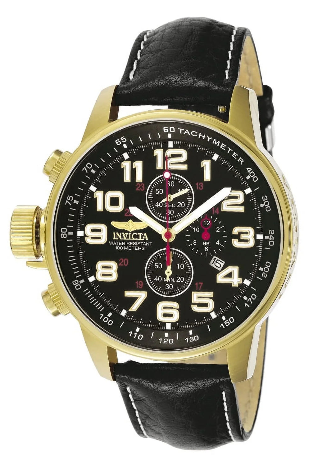 Invicta -Force 3330 Leather Chronograph Watch