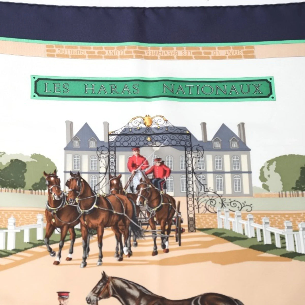 Pre-Owned     Kare90 Hermes Navy Scarf (Good)
