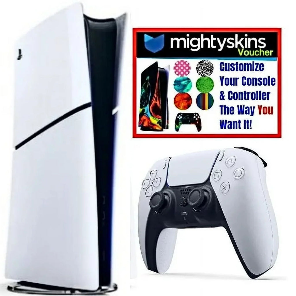Sony PlayStation 5 () Digital Console Slim Edition / Mightyskins Custom Skin Code Voucher - Bundle