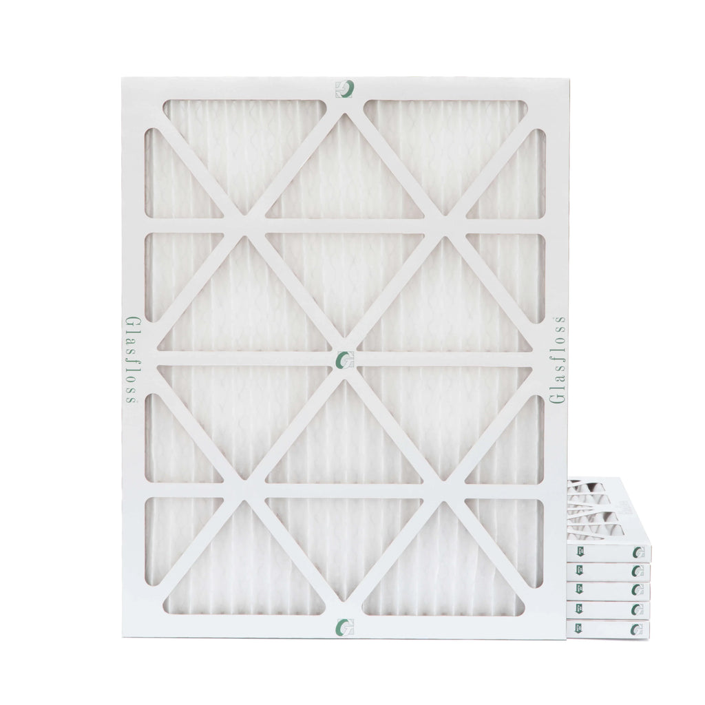 6 Pack of 15x20x1  13 Pleated Air Filters by Glasfloss. Actual Size: 14-1/2 x 19-1/2 x 7/8