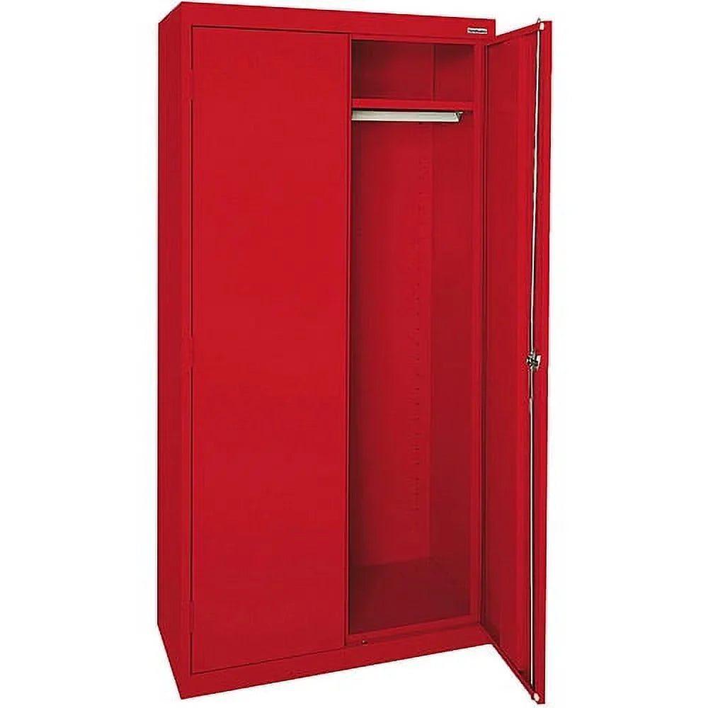 Elite Series Wardrobe Cabinet with Adjustable Shelf, 46" x 24" x 72", Red