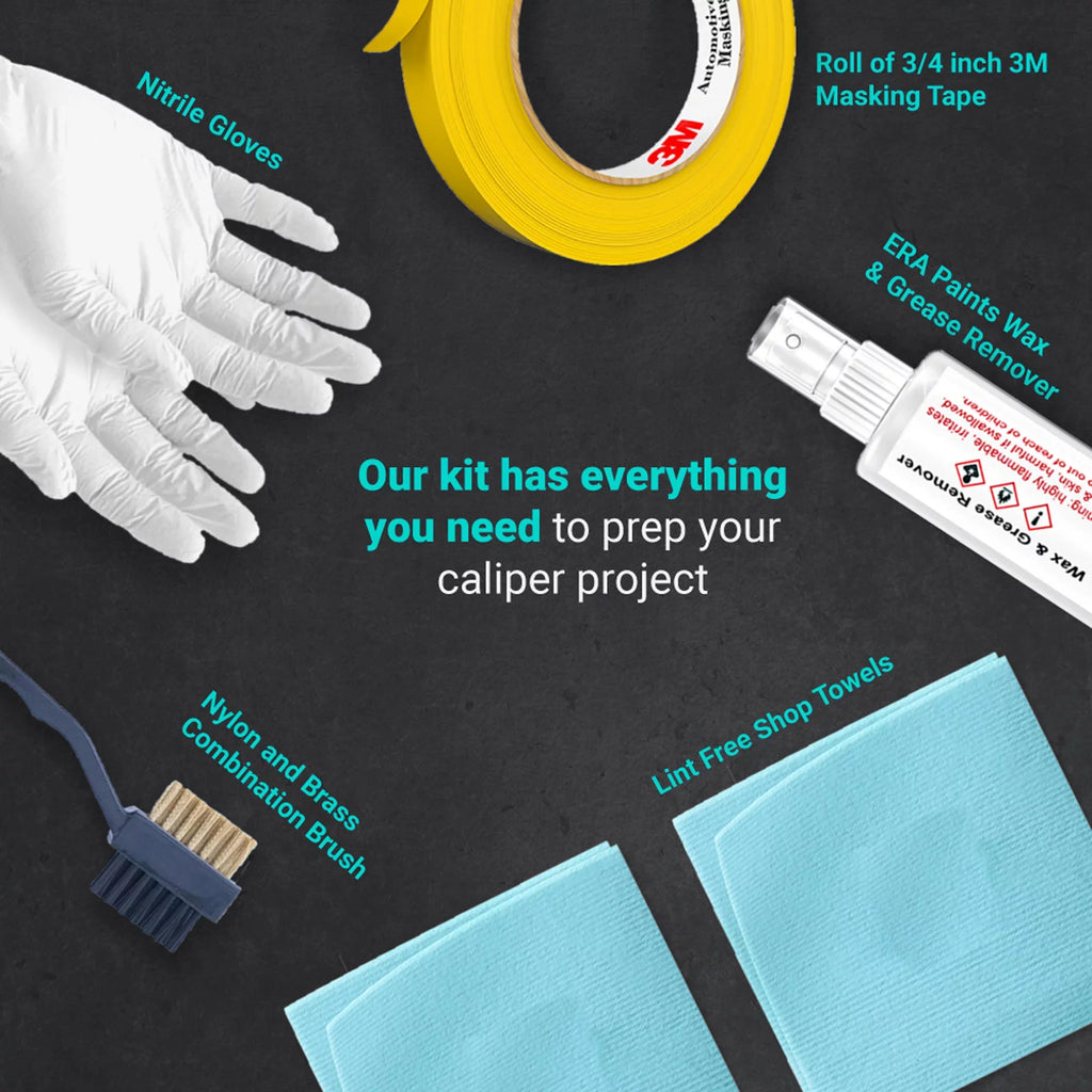 Paints Teal Brake Caliper Paint Kit With Omni-Curing Catalyst - 2K Aerosol High Gloss Chemical Resistant and Extremely Durable Against Color Fade and Brake Fluid