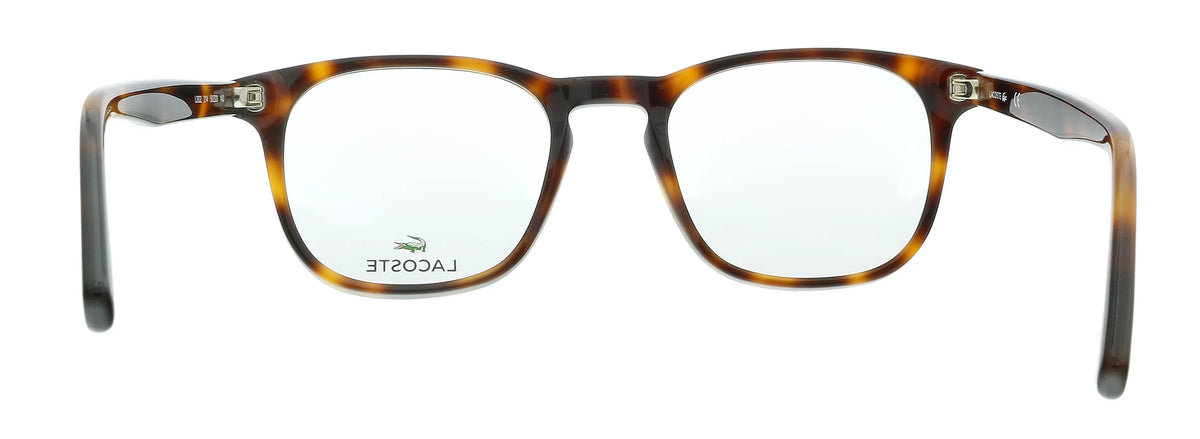 Lacoste  214 Havana Modified Rectangle Eyeglasses for mens
