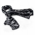 '-- Blancho Black Flower and Paisley Noble Decent Soft Natural Silk Scarf/Wrap/ShawlLarge
