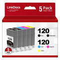 '-120 Ink Cartridges Replacement for Canon  -120 -120MBK -120BK -120C -120M -120Y Work for Canon ImagePROGRAF  -200 -205 -300 -305 and -200 -300 Printer