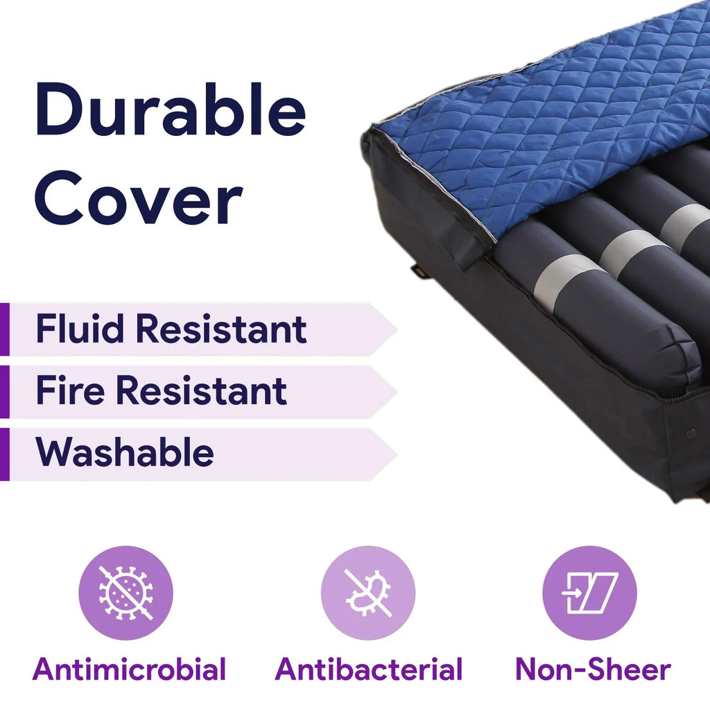 Proheal Bariatric Low Air Loss Alternating Pressure Air Mattress with Pump & Side Air Bolsters - Stages - 36” x 80” x 8/11"