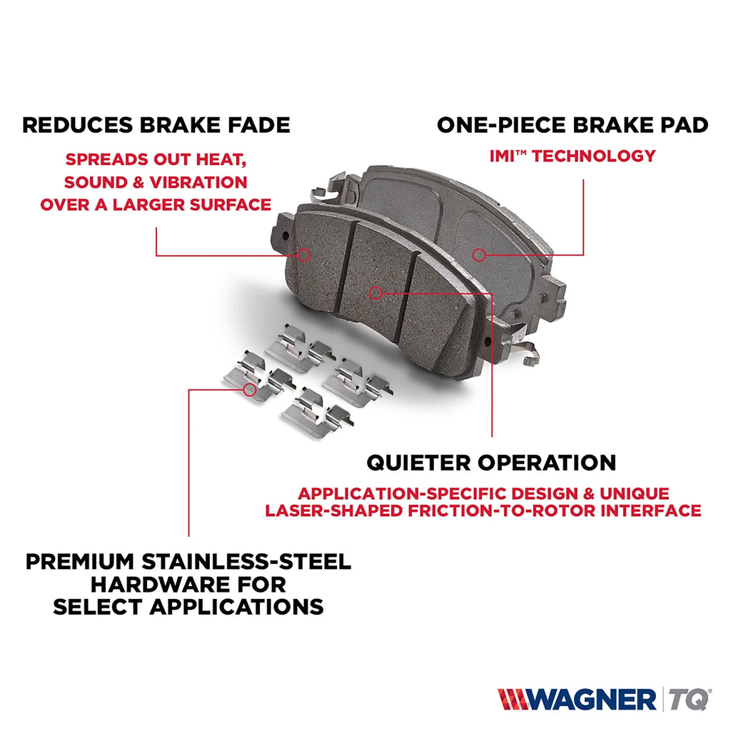Wagner Brake ThermoQuiet Ceramic Disc Brake Pad Set Fits select: 2009-2014  , 2011
