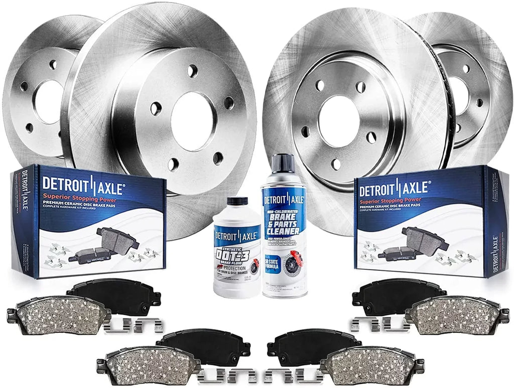 Detroit Axle -  Brake Kit for 2012-2016 Honda - Replacement 2013 2014 2015 Disc Brake Rotors and Brakes Pads Front and Rear