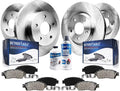 Detroit Axle -  Brake Kit for 2012-2016 Honda - Replacement 2013 2014 2015 Disc Brake Rotors and Brakes Pads Front and Rear