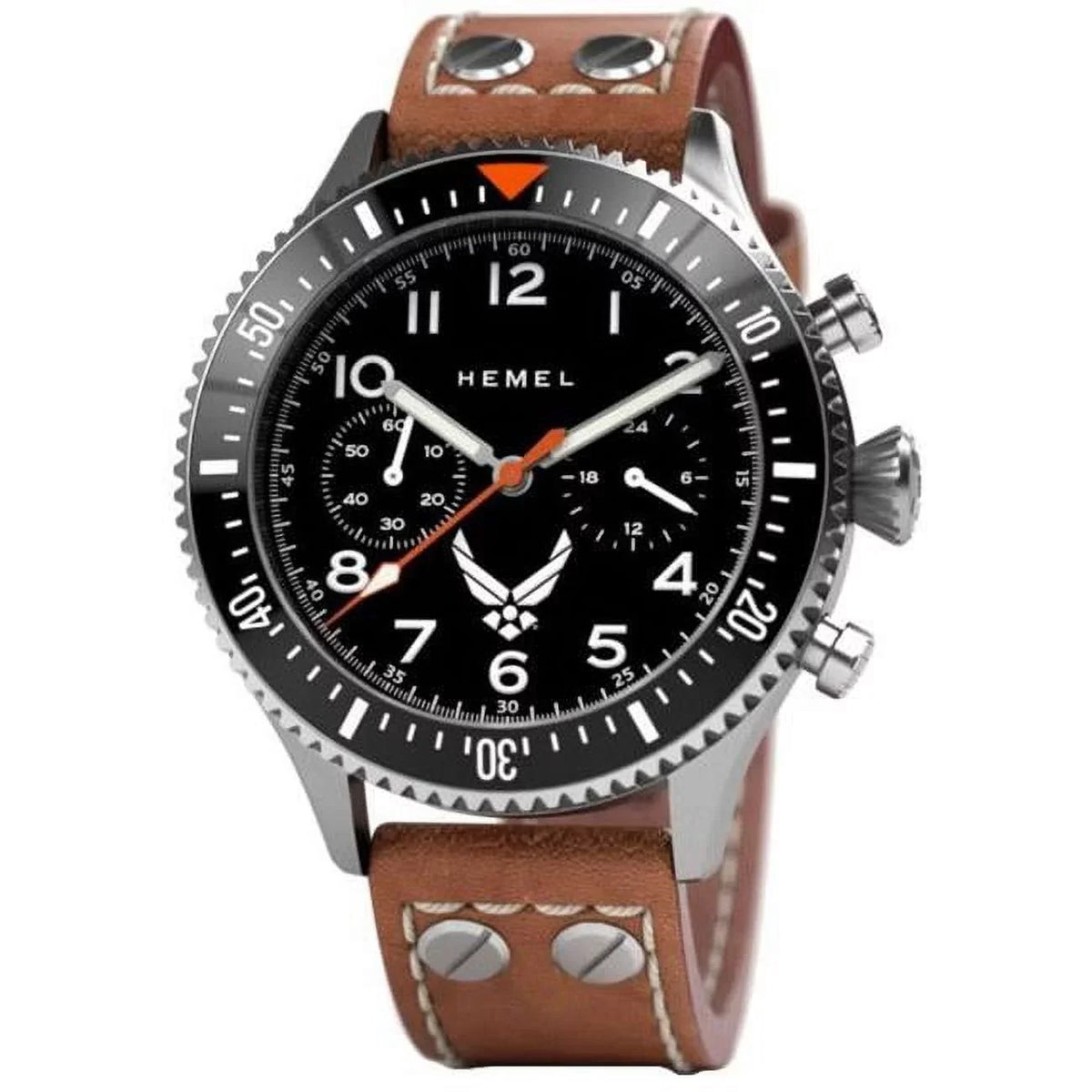 Hemel   Special Edition Misson Objectives Black with Super-LumiNova  Dial Quartz 100M Men Watch for Adult - White