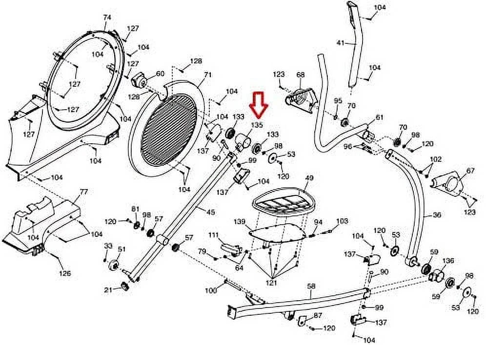 Icon Health & Fitness, Inc. Roller  Flex Bracket 334962 Works  NordicTrack Elite 17.7 14.7  14.5 Elliptical