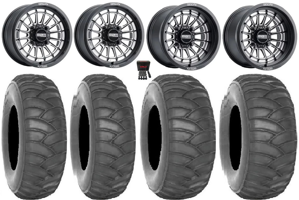 MetalFX Delta  15x7/15x10 Wheels Bk 33" / Tires Can-Am Maverick  / Honda Pioneer 1000 / Talon
