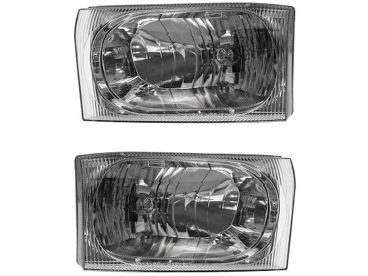 Headlight Assembly Set 2 Piece - Compatible with 1999 - 2004 Ford -250 Super Duty 2000 2001 2002 2003