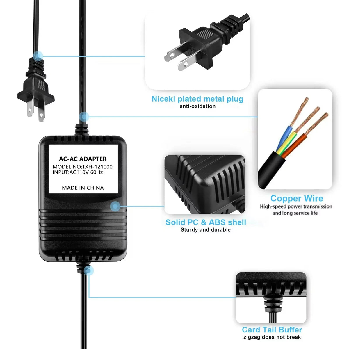 '-Geek  Adapter fit with Harman Kardon 02320V Speakers Power Supply Cord Charger Mains