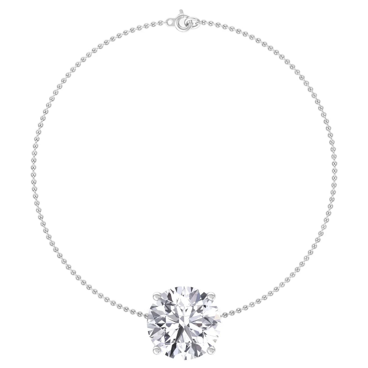 Cinder - Classic Round Diamond Solitaire Bracelet