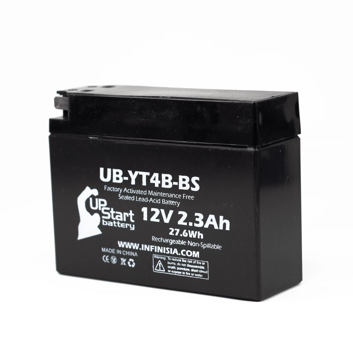 2-Pack UpStart Battery Replacement 2009 Yamaha  400CC Factory Activated, Maintenance Free, Motorcycle Battery - 12V, 2.3Ah, --