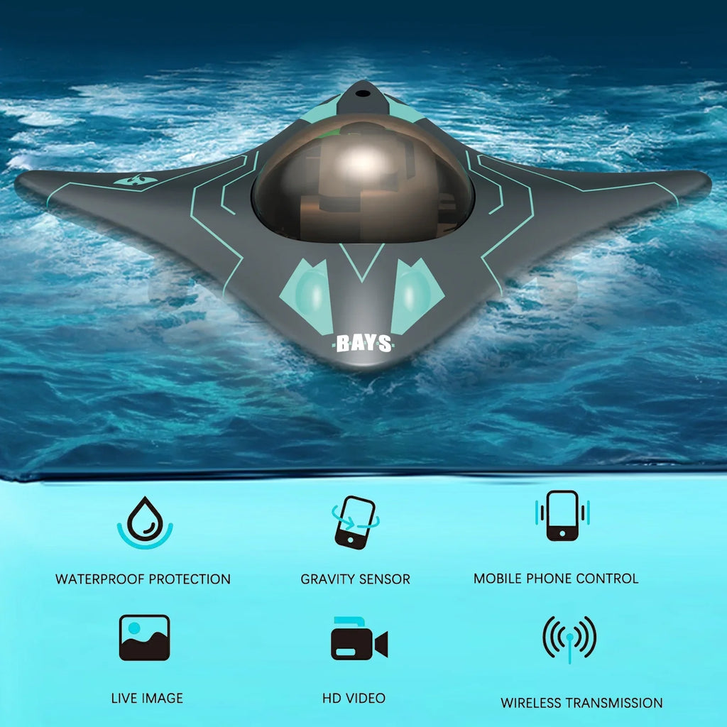 moobody WiFi Remote Control Boat with Visual Remote Control Black