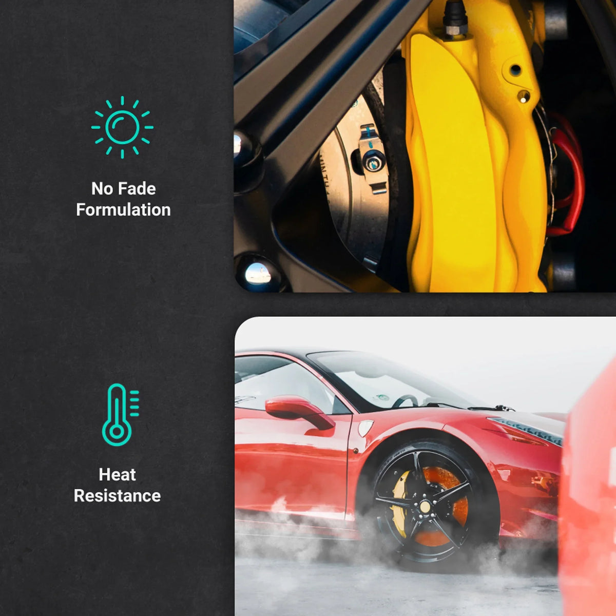 Paints Teal Brake Caliper Paint Kit With Omni-Curing Catalyst - 2K Aerosol High Gloss Chemical Resistant and Extremely Durable Against Color Fade and Brake Fluid
