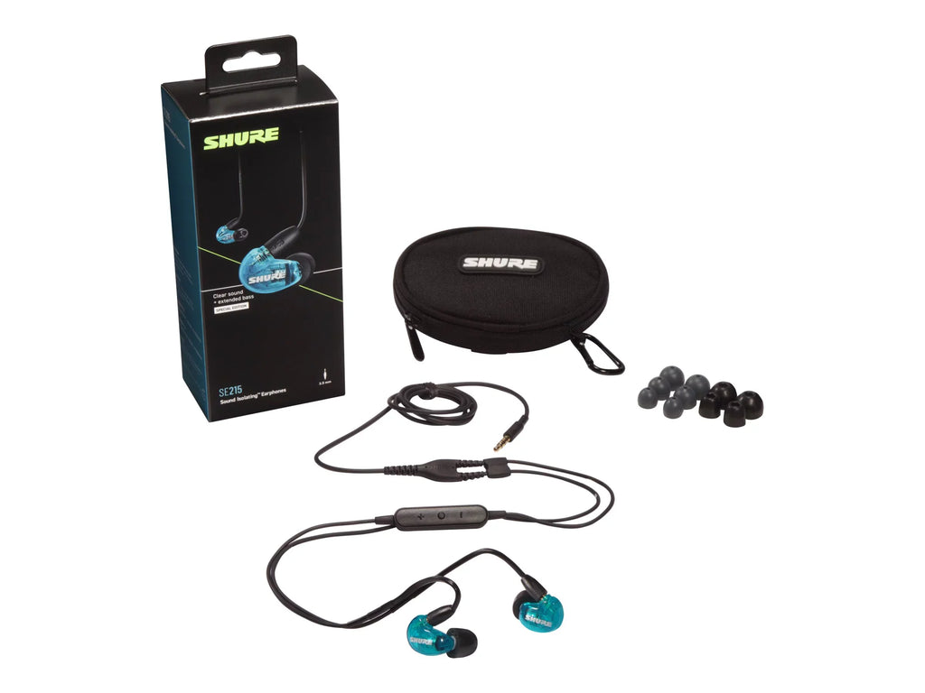 Shure  Sound Isolating - Blue Special Edition - earphones with mic - in-ear - wired - 3.5 mm jack - noise isolating - blue