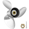 Outboard Propeller, 3-Blade 14.5" x 21" Boat Propeller, Replace for  3860709, Compatible with  Sterndrives Outboard Volvo Penta Engine, Right-handed Steel Propeller Steel & 19 Spline Teeth