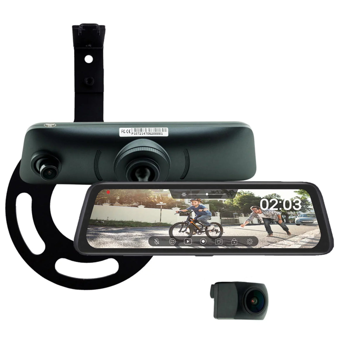 Echomaster  1080  Mirror with  2 Cameras  Card for 2021- Ford Bronco