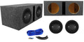 (2) Polk Audio  10” 2400w Car Audio Subwoofers+Vented Sub Box Enclosure