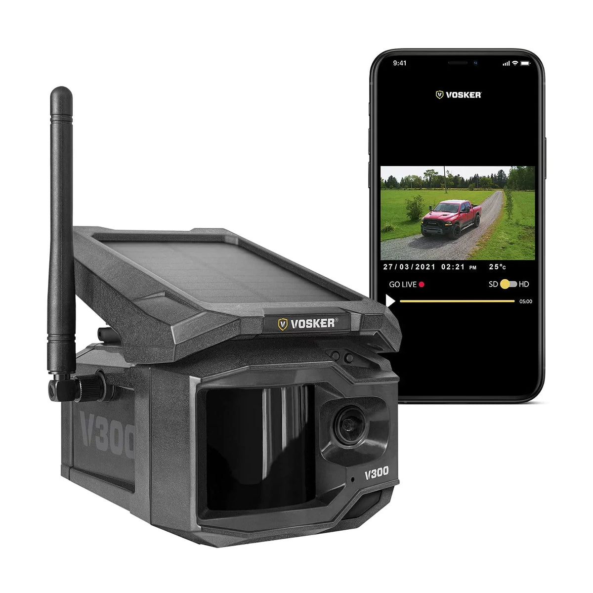 '- Live View Solar Powered 4G- Cellular Outdoor Security Camera