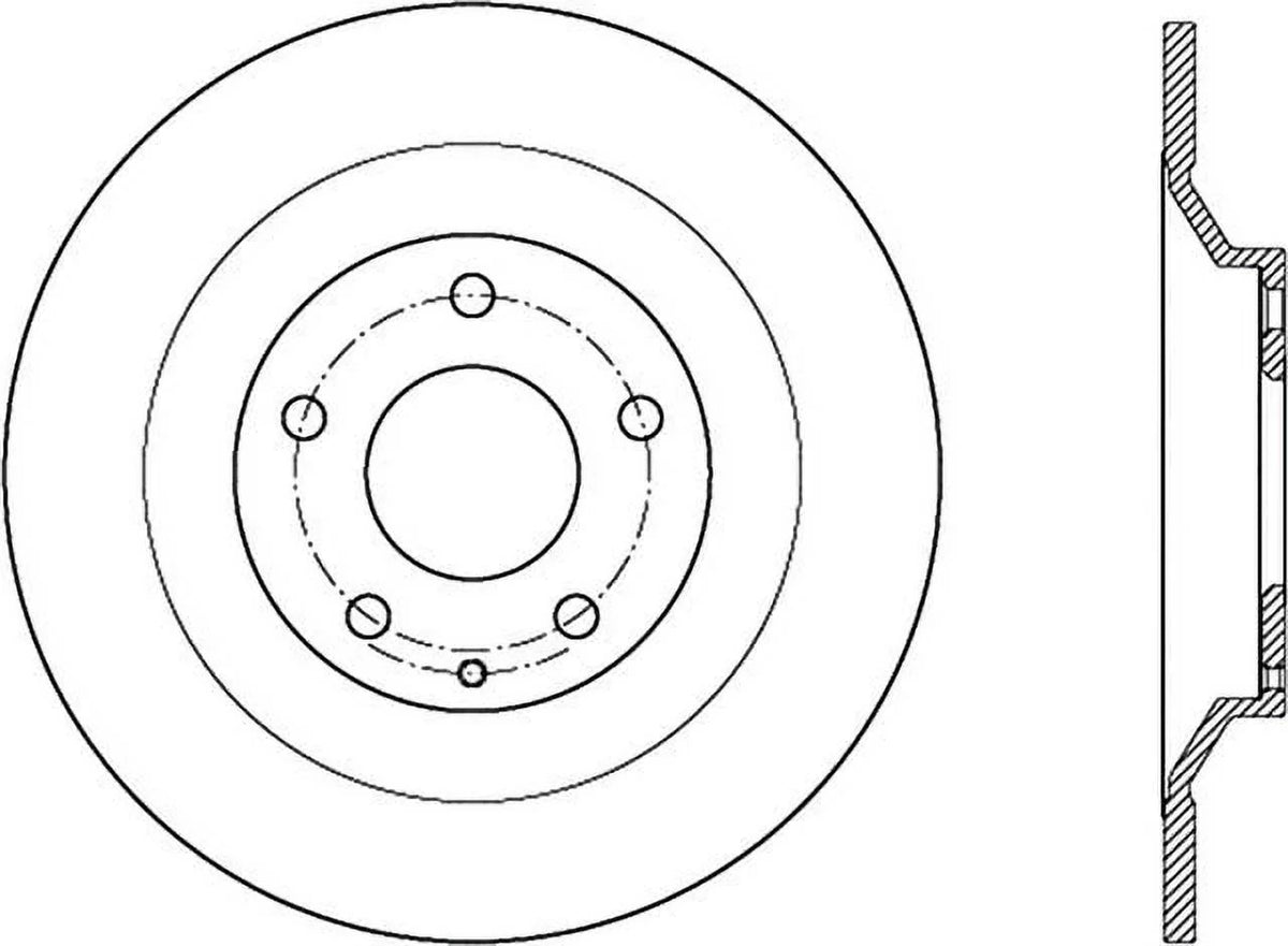 '-Tek Disc Brake Rotor 121.45083 Fits select: 2013-2019  -5
