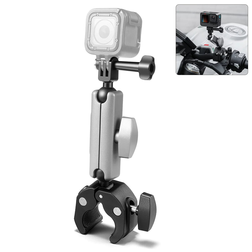 Clamp Mount, Aluminum Alloy Handlebar Adapter, Dual Rotatable Ball Head,   Hero 11/10/9/8 Compatible