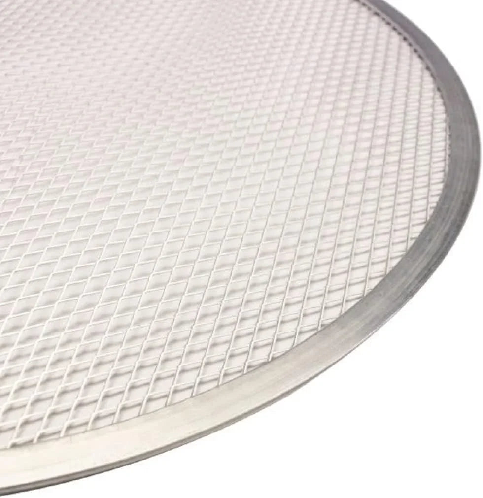 TrueCraftware- Set of 2 Aluminum 8” Pizza Baking Screen Seamless Rim- Bakeware Pizza Screen Round Pizza Pan Tray Round Baking Tray for Home Kitchen Pizzeria & Restaurants
