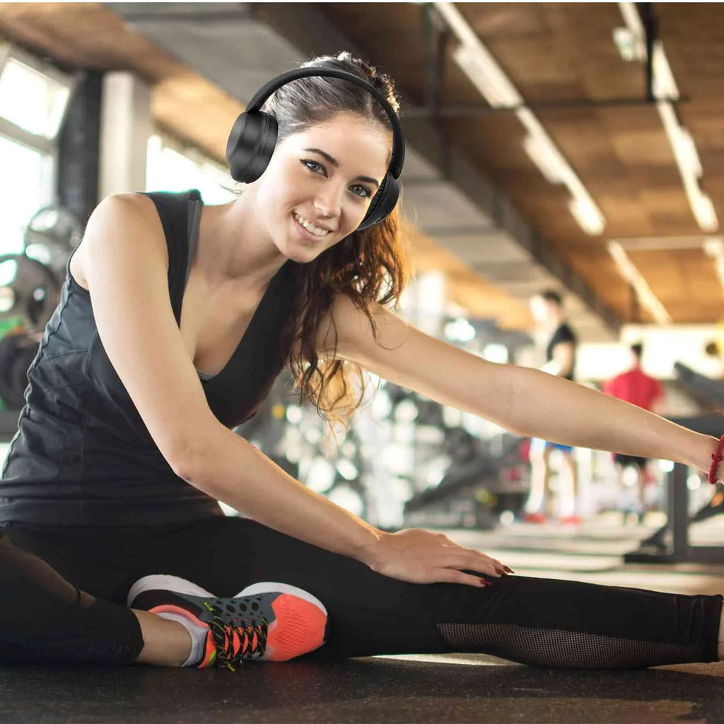 UrbanX  Over-Ear Bluetooth Headphones -  Wireless Sound with Mic for Xiaomi Poco /Redmi Pad /Poco  Pro 5G/Redmi 12 5G, Note 12R - 20H Playtime, 200H Standby, Workout & Travel -Black