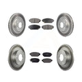 Transit Auto - Front Rear Coated Disc Brake Rotors And Semi-Metallic Pads Kit For 2019-2021 Mazda -3  -101816