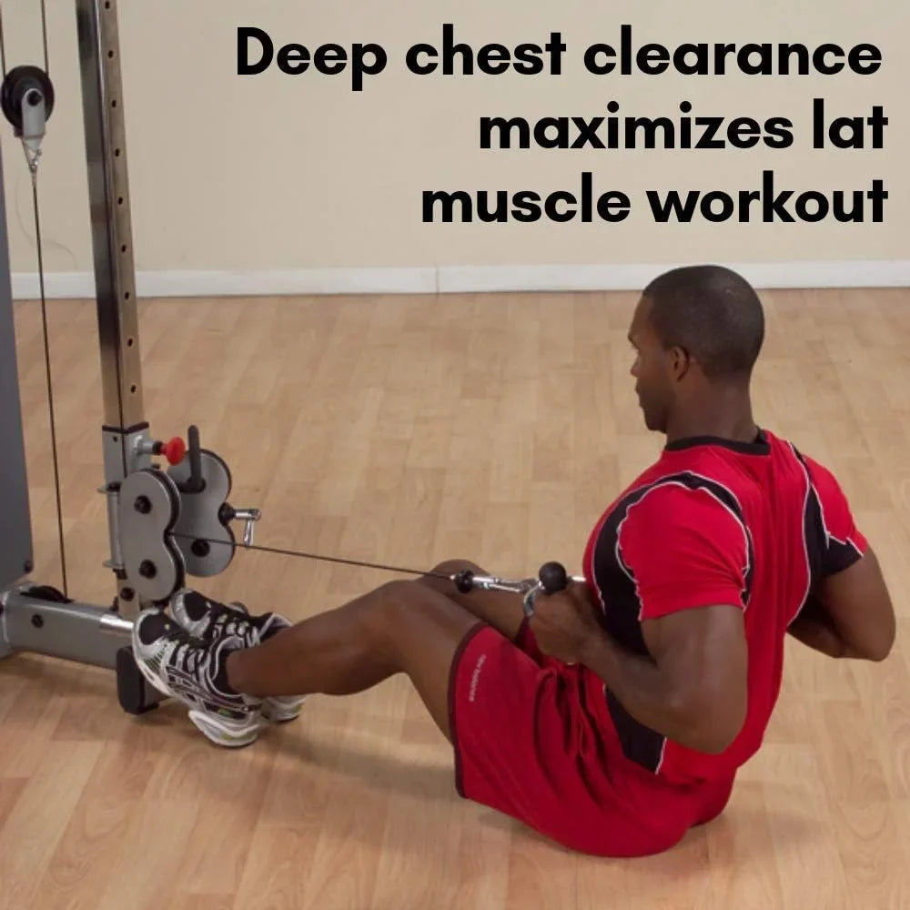 Multi Bar Cable Machine Attachment With Rubber Grips - Ideal For Seated Rows, Bicep s, Triceps Press Downs, And  Pull Downs