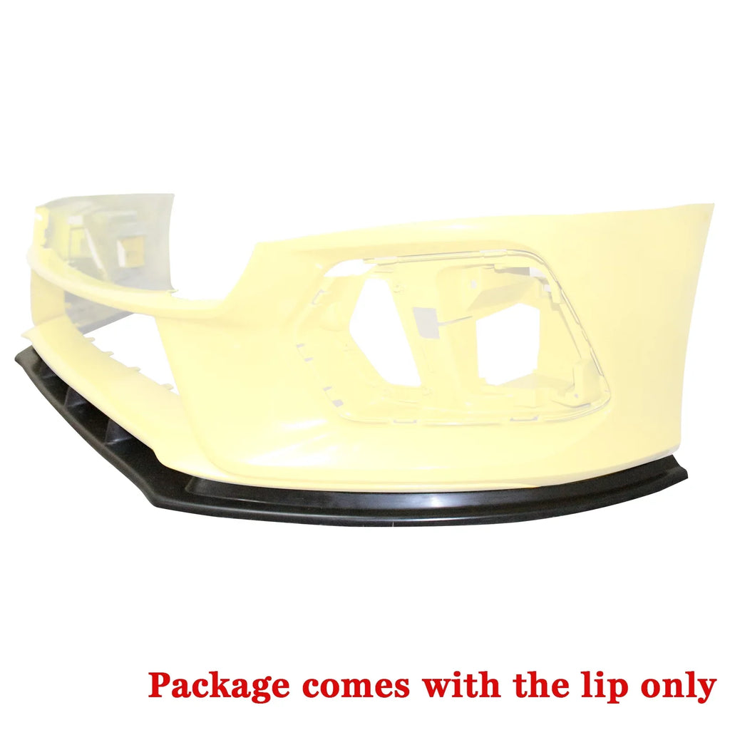 Ikon Motorsports Front Bumper Lip Spoiler Lower Air Dam Chin Splitter Added on Bodykit Replacement Compatible With 2016-2018 Ford Focus  Unpainted Black  Polyurethane 2017