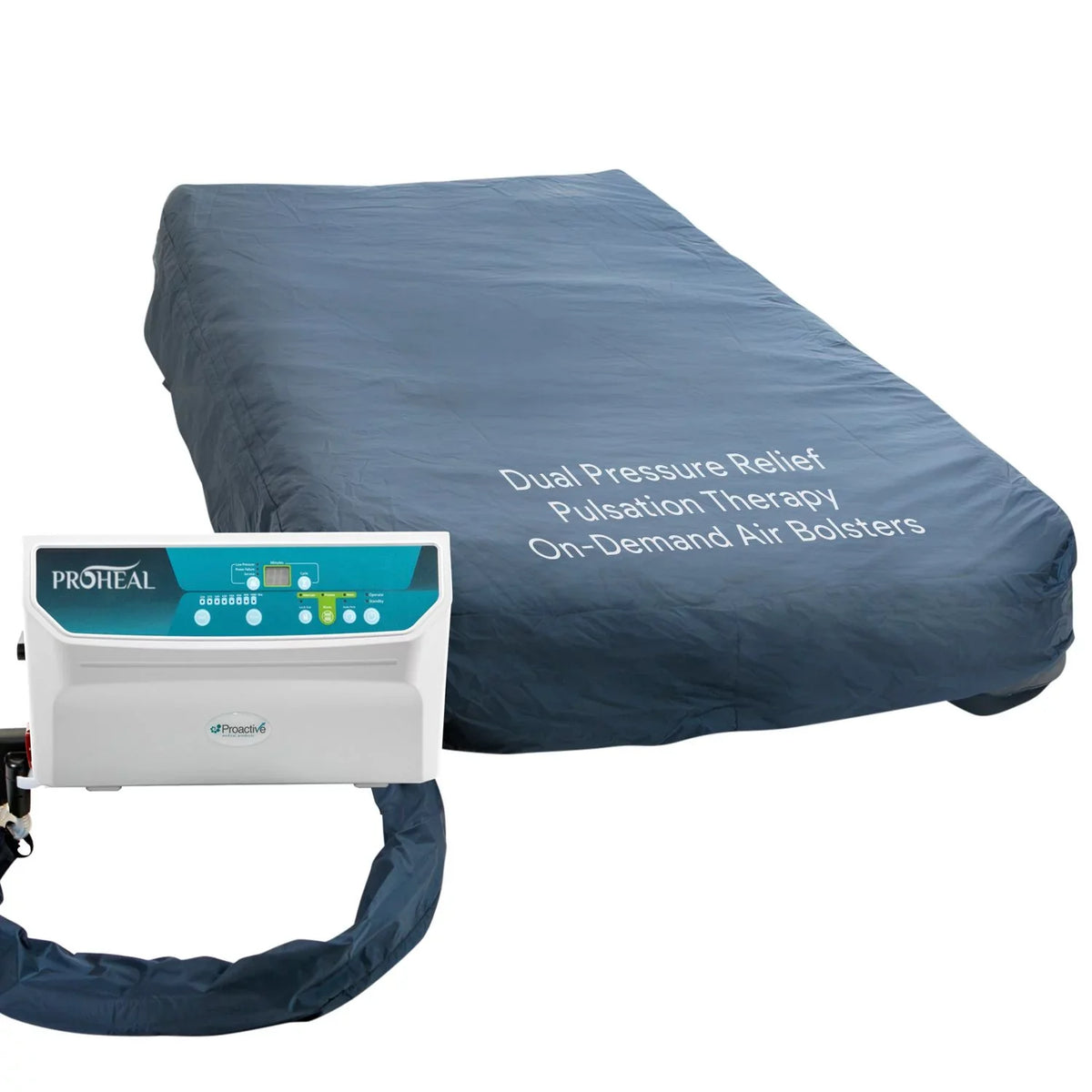 Proheal Bariatric Low Air Loss Alternating Pressure Air Mattress with Pump & Side Air Bolsters - Stages - 36” x 80” x 8/11"