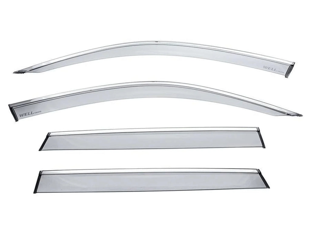 Wellvisors Side Window Visors Wind Deflectors Rain Guard With Chrome Trim for 2019 2020 2021 2022 2023 2024   /  3-847BM015