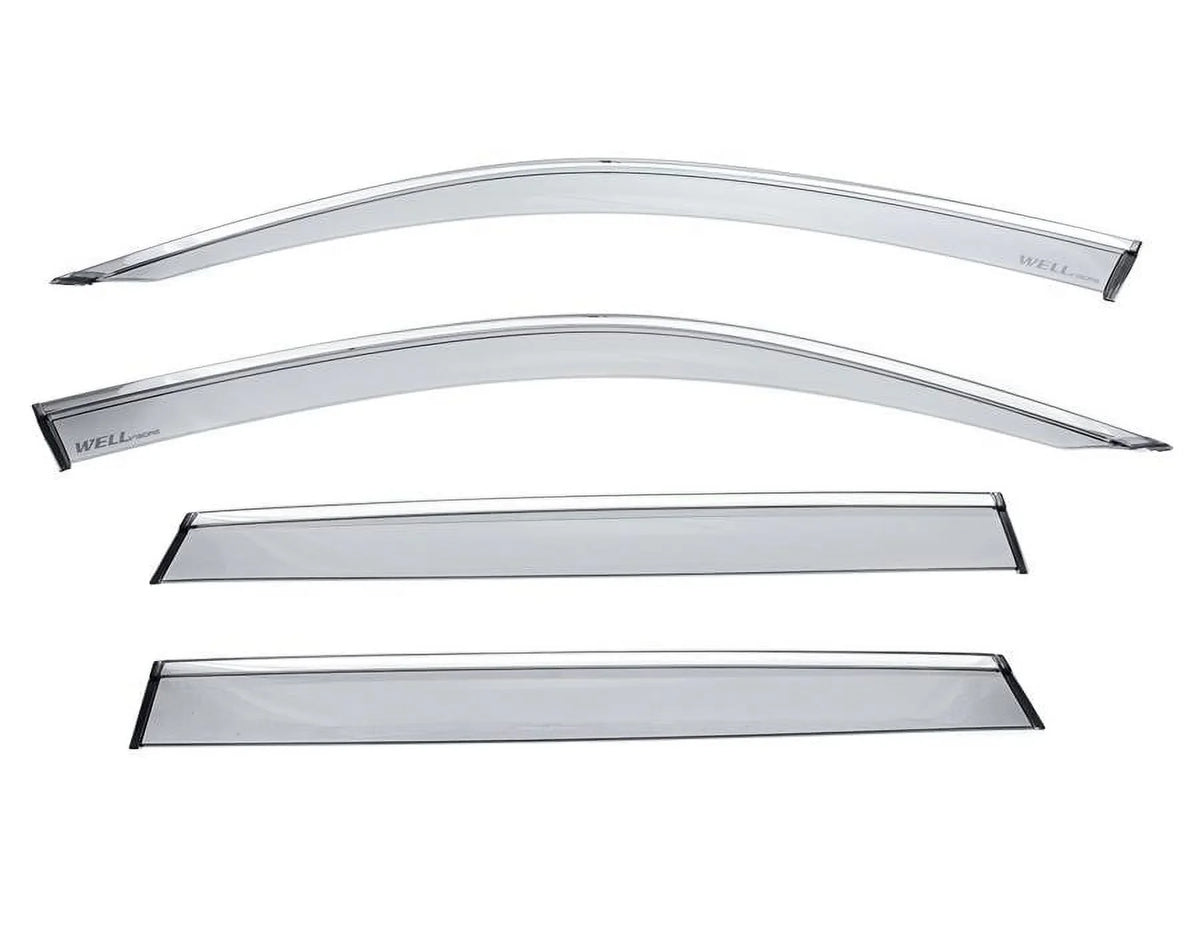 Wellvisors Side Window Visors Wind Deflectors Rain Guard With Chrome Trim for 2019 2020 2021 2022 2023 2024   /  3-847BM015