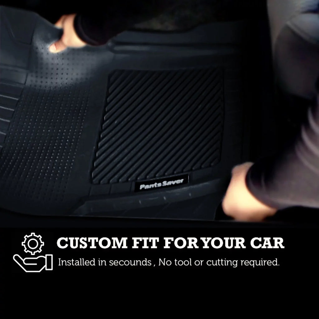 PantsSaver Custom Fit Floor Mats for Genesis  2017-2022 All Weather Protection -4 Piece Set (Black)