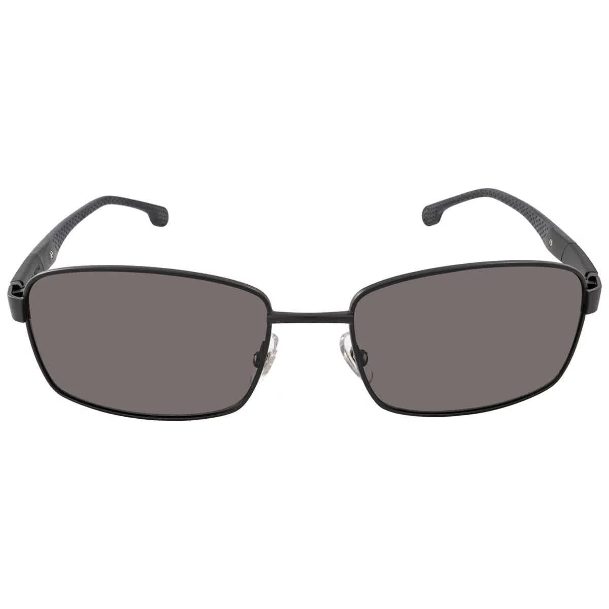 Carrera Men's 8037/ Rectangular Sunglasses, Black/Polarized Gray, 58mm, 18mm
