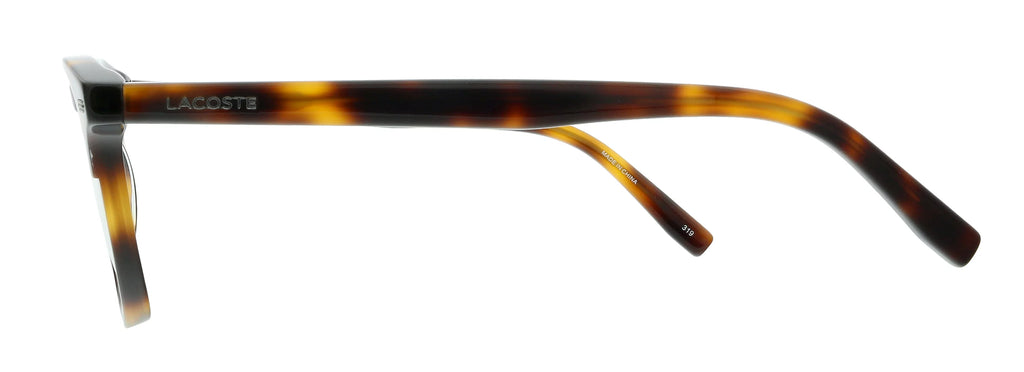 Lacoste  214 Havana Modified Rectangle Eyeglasses for mens