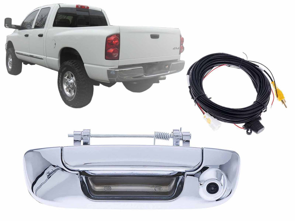 Replacement Tailgate Handle with Back-Up Camera 8M Cable Chrome for 2002 - 2009