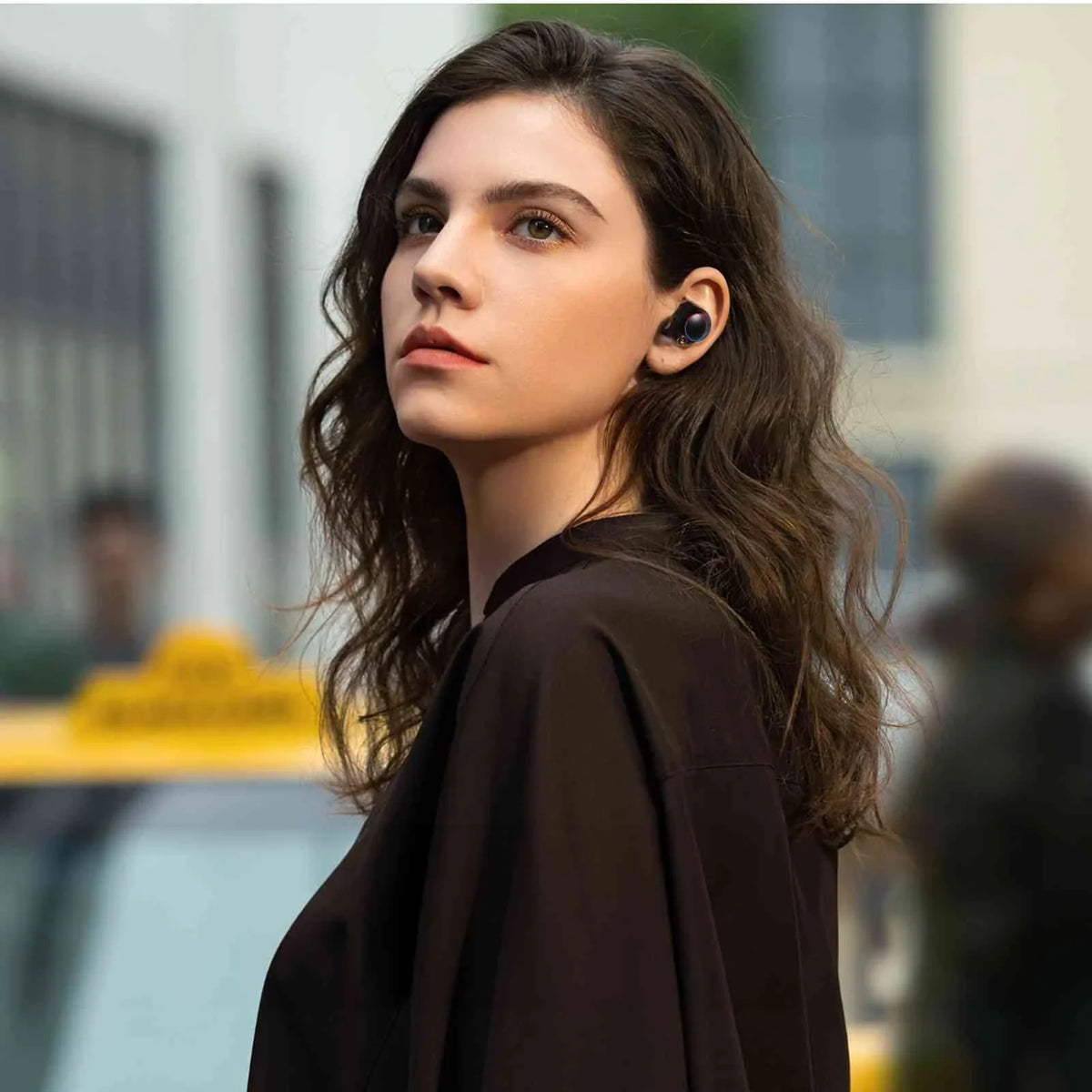 UrbanX True Wireless Bluetooth Earbuds + Charging Case, Black, Dual Connect,  Water Resistance, Bluetooth 5.2 Connection, Balanced, Bass Boost Compatible with Lenovo Tab  Gen 2