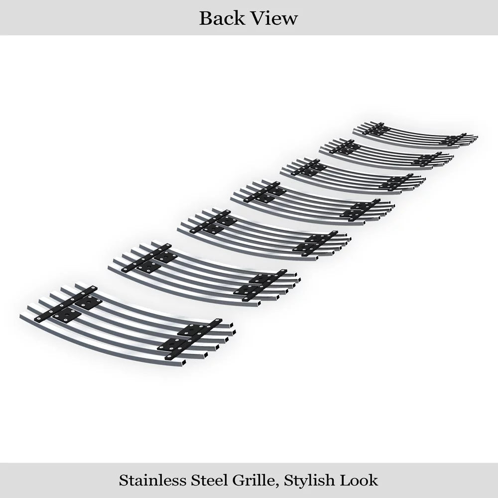 Premium Stainless Steel Chrome 8x6 Billet Grille Compatible with Jeep Grand Cherokee 2006-2008 Overland  Main Upper -