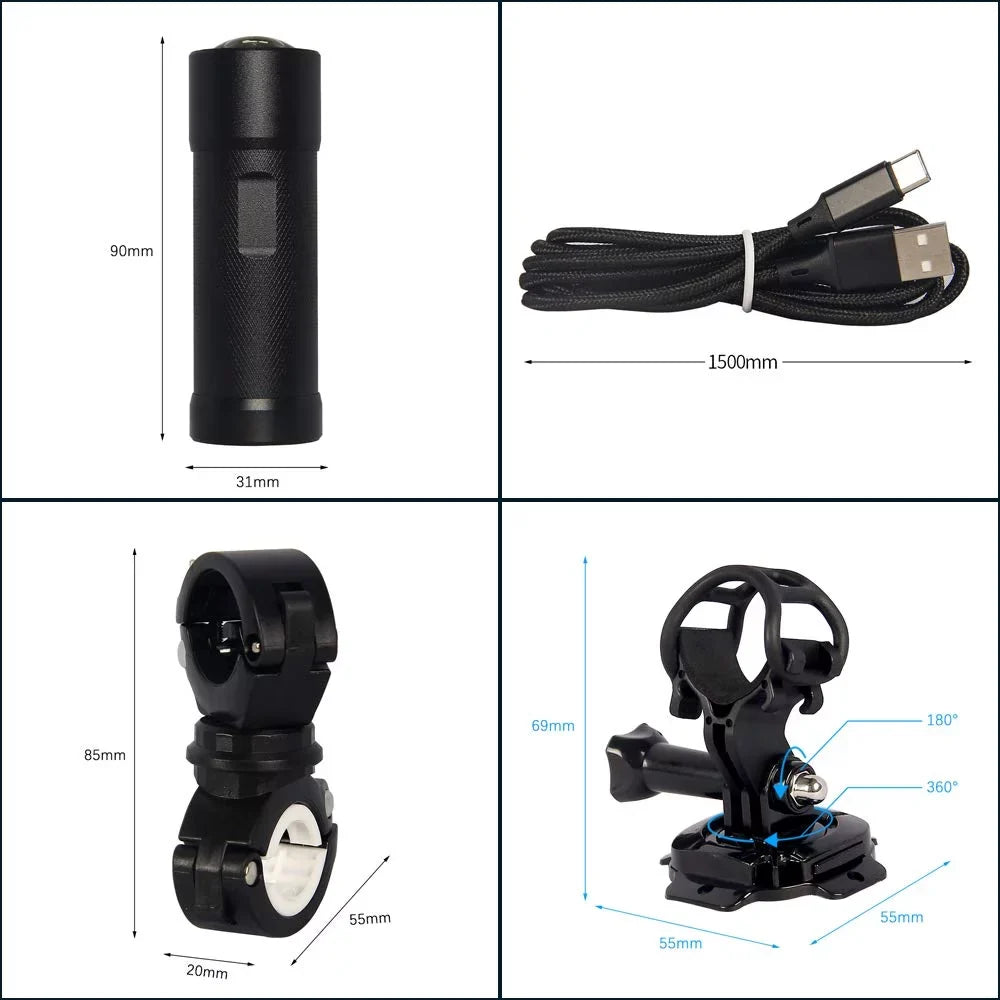 2K Motorcycle Bike Helmet Camera, Portable WiFi Waterproof Motorcycle Dash Cam Action Camera, 170° Super Wide Angle Night Vision Lens, , Loop Recording