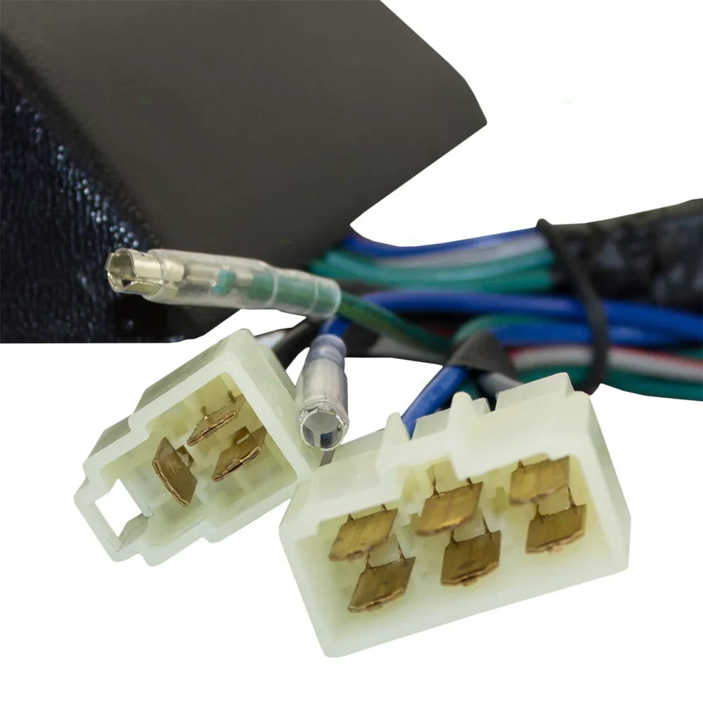 Brock Replacement Universal Power Window Switch Kit Rocker Design with Bezels, Switch & Wiring Harness Compatible with 2-Door Pickup Truck  Van Car