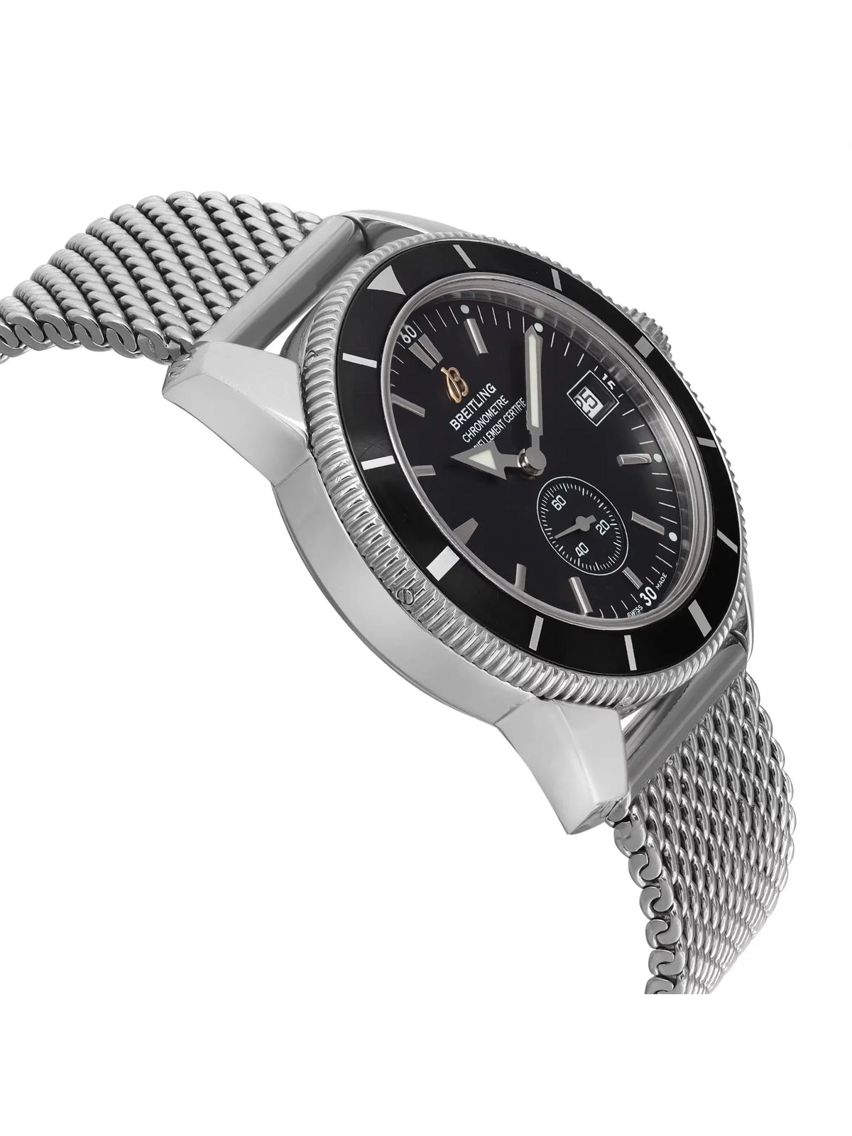 Breitling SuperOcean Heritage 38mm Steel Black Dial Mens Watch -